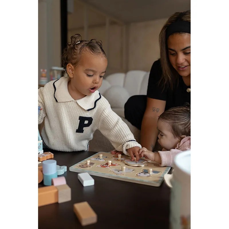 Puzzle à boutons Animaux Wildies 8pcs - 18m+-8
