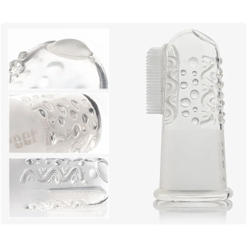 2 Brosses à dents-doigtier Silicone - 4m+-2