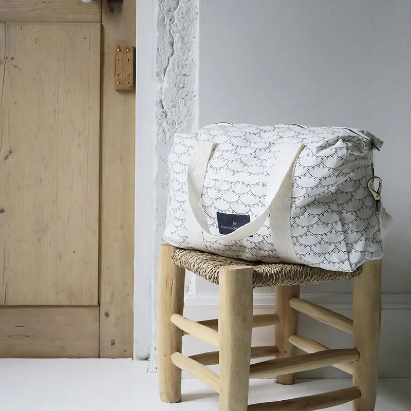 Sac à langer Coton BIO Canevas Rivoli - Bleu prestige-2