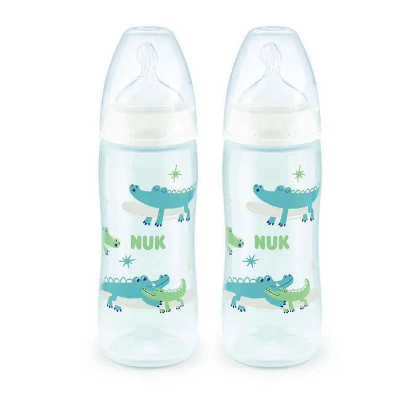 2 Biberons Serenity+ col large Temperature Control Crocodile 360ml - 6m+-0