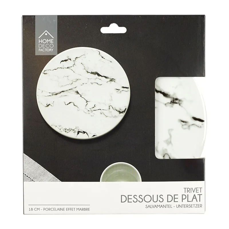 Dessous de plat effet Marbre Aléa. - 18x18cm-5