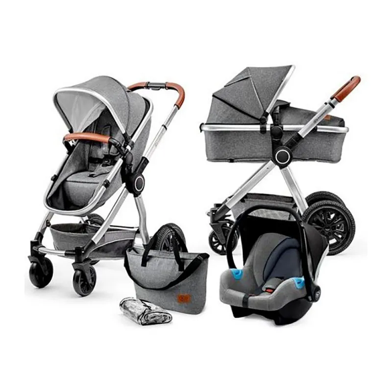 Poussette transformable 3en1 Veo + Cosy Gr.0 Gris - 0m+-7