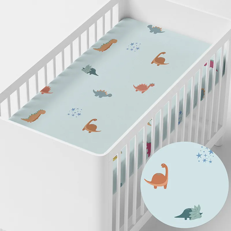Drap-housse Coton Mini dinosaure - Bébé-1