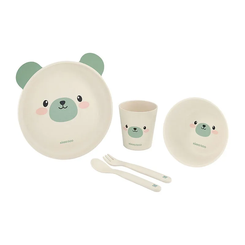 Set vaisselle Bambou Bear Mint - 5pcs-0