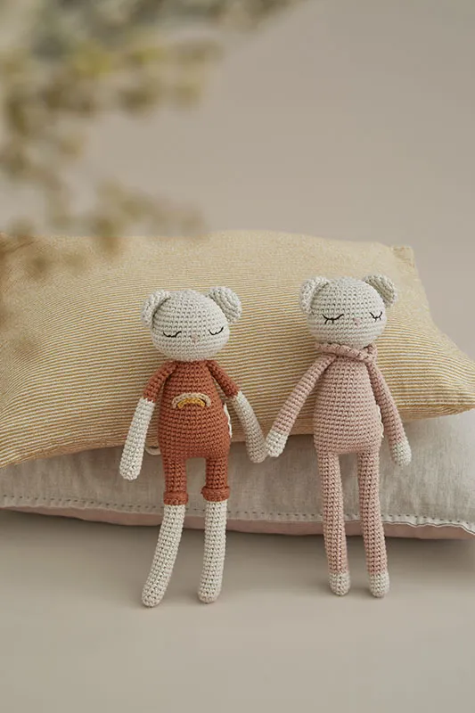 Doudou Coton BIO Timmi l'Ourson Terracotta - 0m+-1