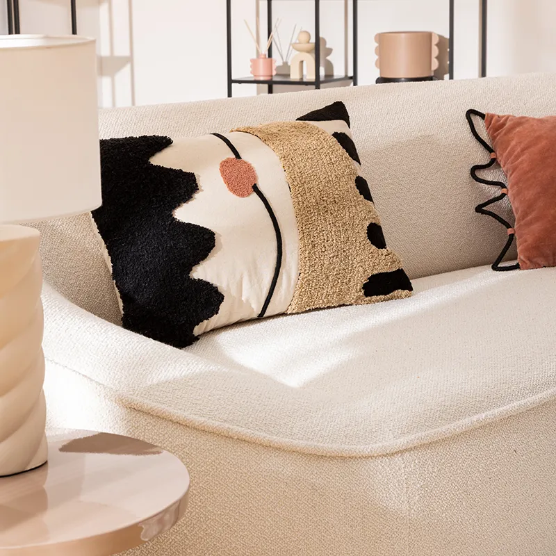 Coussin tressé Wavy bliss - 38x58cm-1