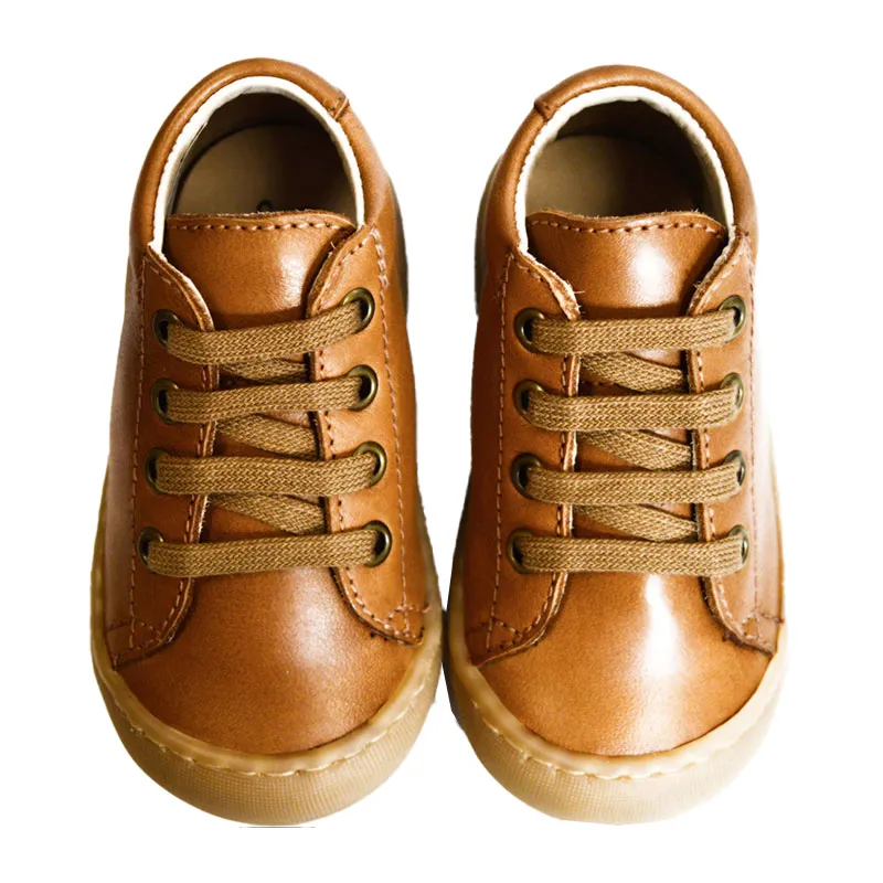 Chaussures SOUPLES Max lacets - Cuir Camel-0