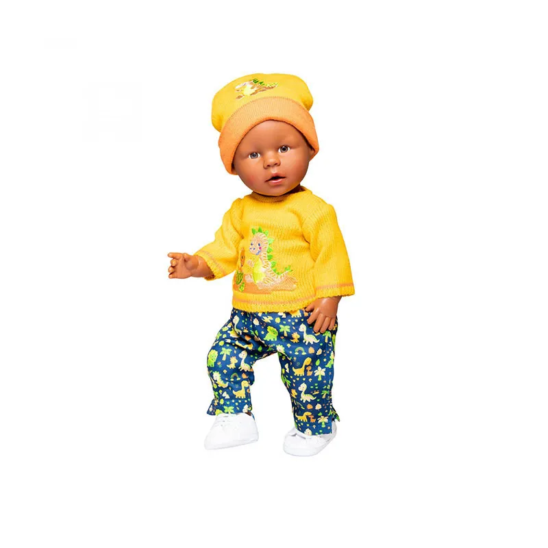 Pull en maille + Pantalon Dino - Poupée 35-45cm-4