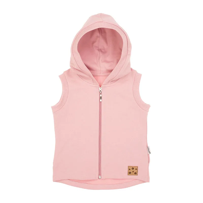 Veste SM à capuche fille Basic - Rose-0