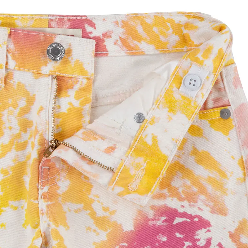 Jean Tie Dye Girlfriend Junior - White alyssum-3