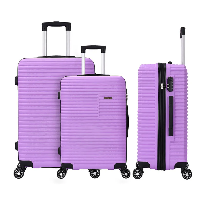 Set de 3 valises Vera 55/65/75cm - 43/65/94,5L - Orchidée-0