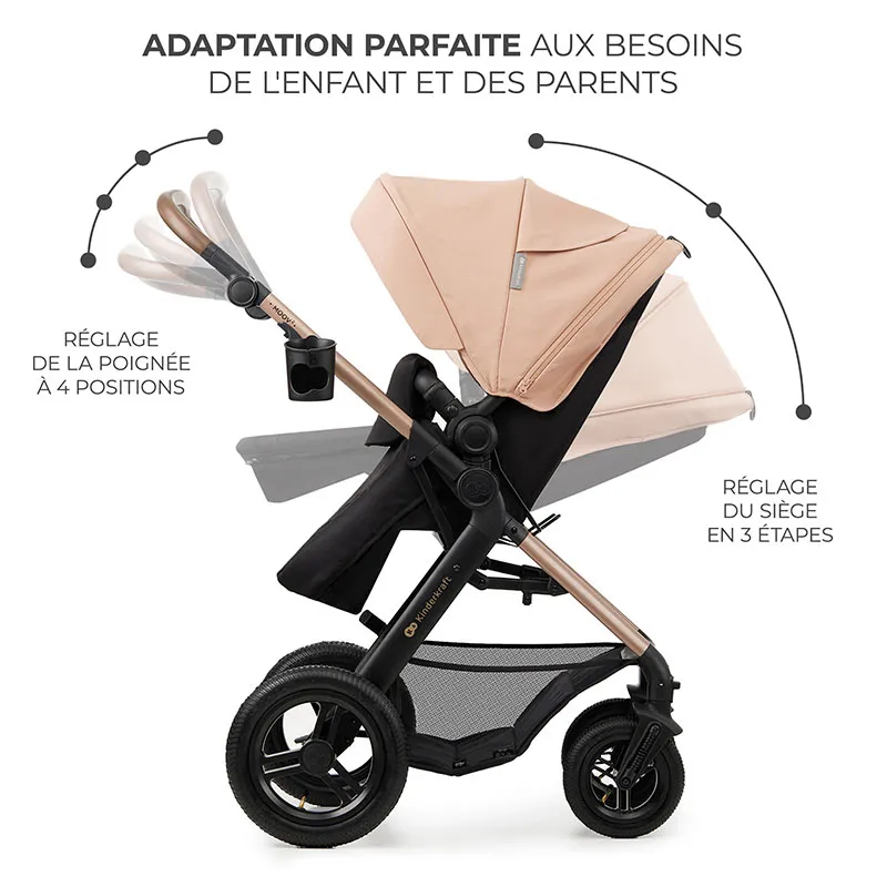 Poussette Moov 2 Air 4en1 Beige rosé - 0m+-13