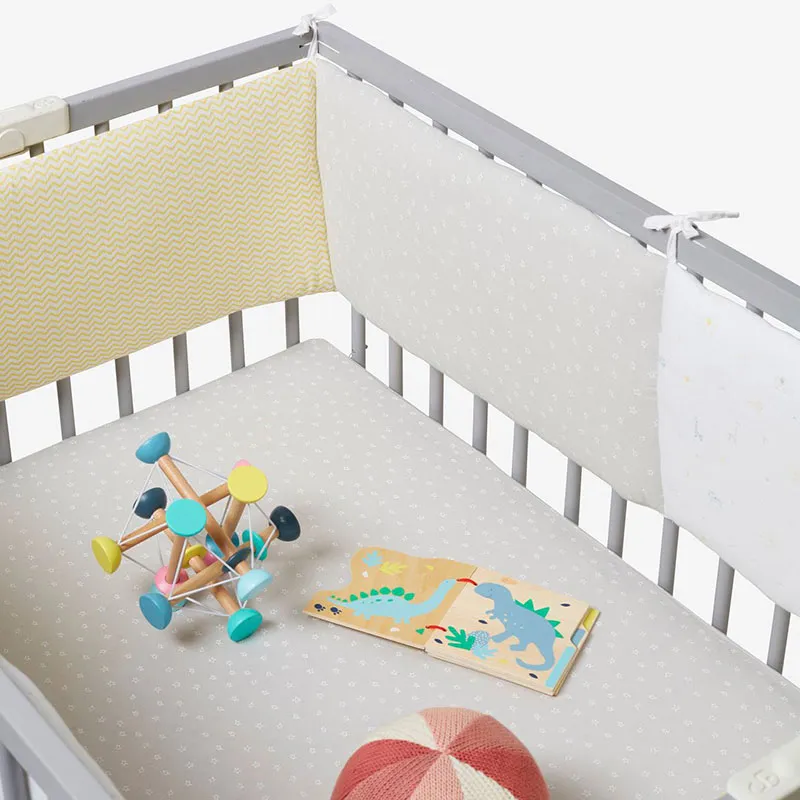Tour de parc Gaze de Coton Blanc - 50/70x25cm-0