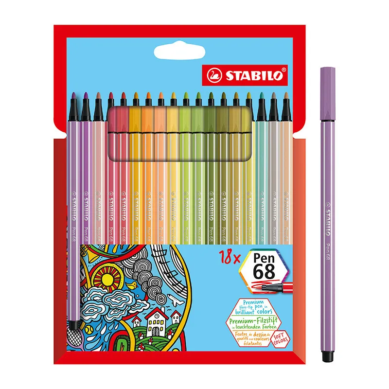 Feutres de dessin Pen 68 Nature/Cocooning - 18pcs - STABILO-0