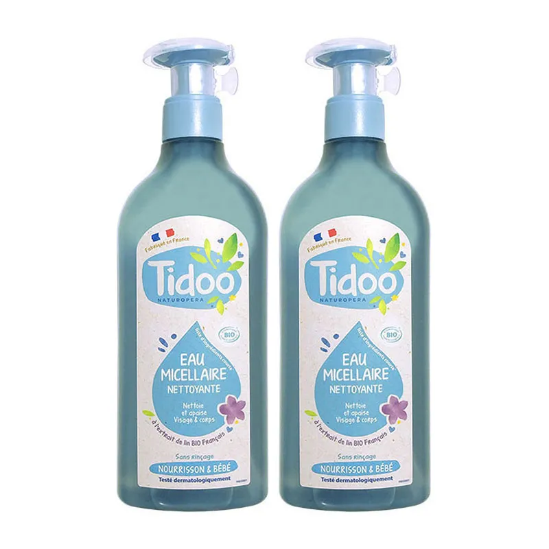 2 Eaux Nettoyantes Micellaire à l'extrait de Lin Bio 2x500ml-1