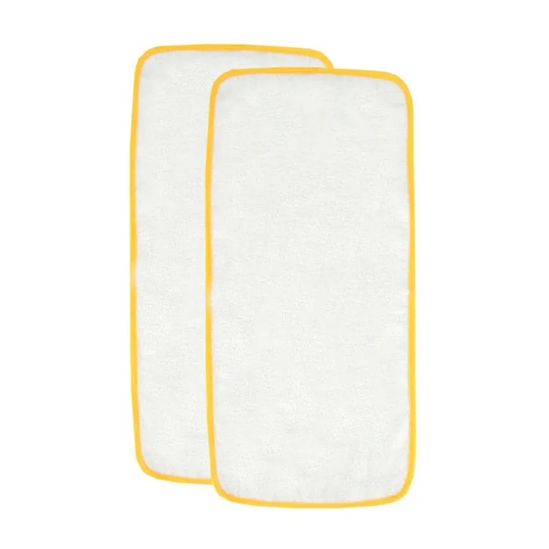 2 Serviettes pour matelas à langer Scratch Coton Jaune - 28x60cm-0