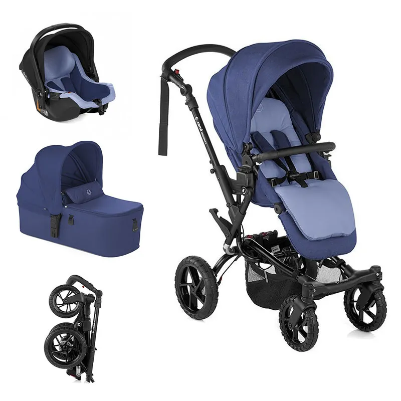 Bebeboutik Trio Poussette Crosswalk R Nacelle Micro BB Cosy I Koos Lazuli Blue 0m