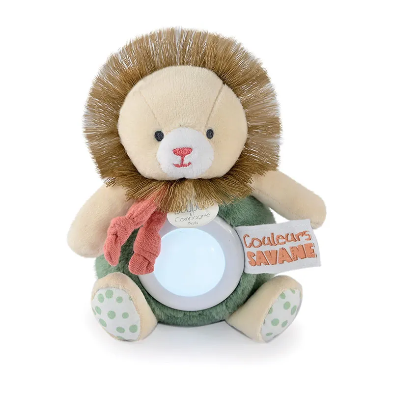 Veilleuse peluche Lion Savane - 15cm-1