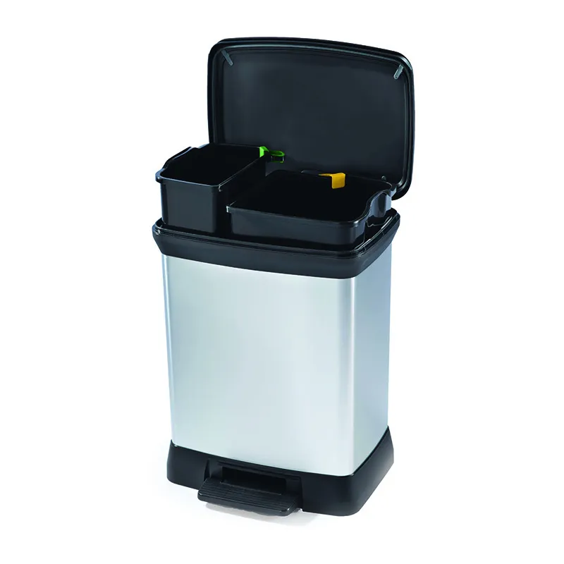Poubelle de tri Decobin duo 70% recyclé Métal - 10/18L-3
