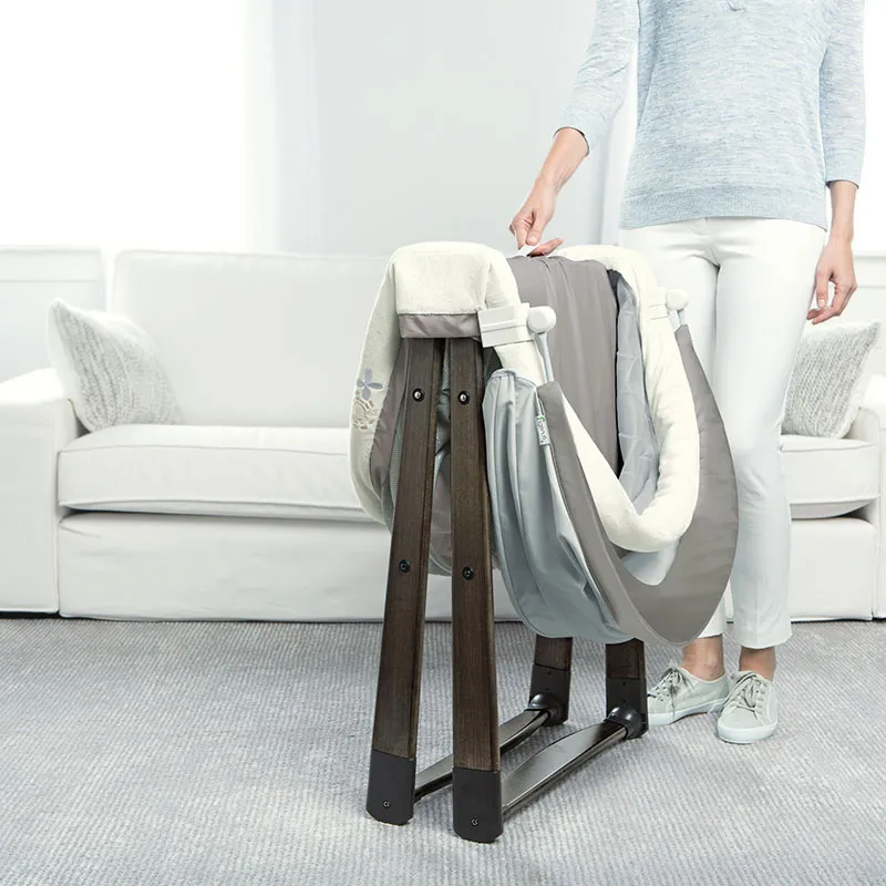 Berceau Pliable en Bois Carrington - 96,5x53,3x104cm-7