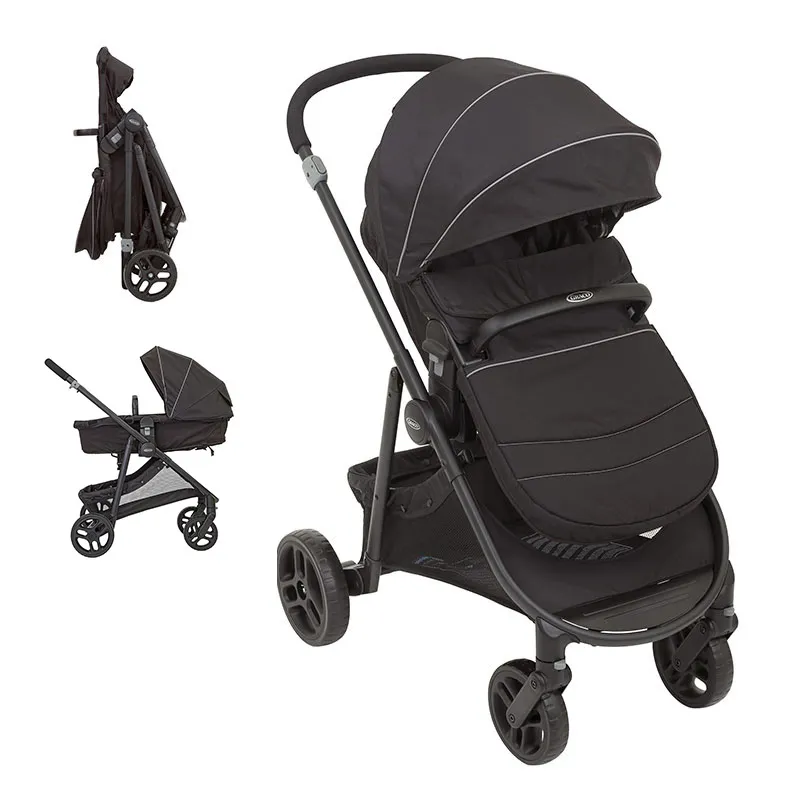 Poussette combinée Transform Black - 0m+-0