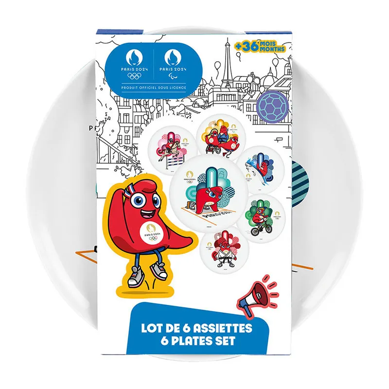 Assiettes
 Jeux Olympiques Paris 2024 - 6pcs-1