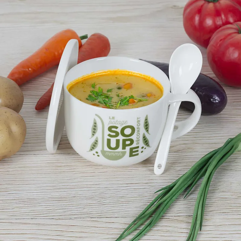 Bol à Soupe + couvercle Aléat. - 55cl-1