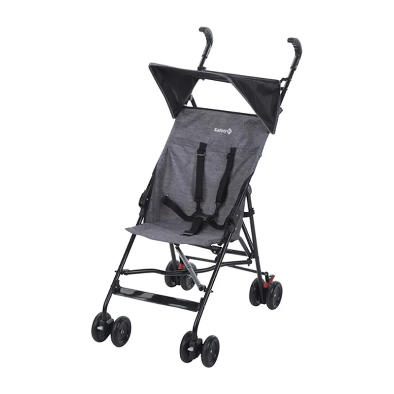 Poussette Canne Fixe Peps Noir/Gris - 6m+-1