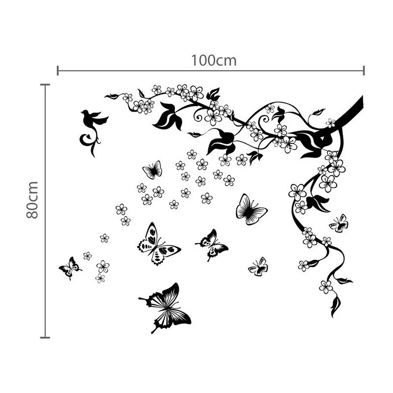 Stickers - Fleurs & Papillons 3D-3