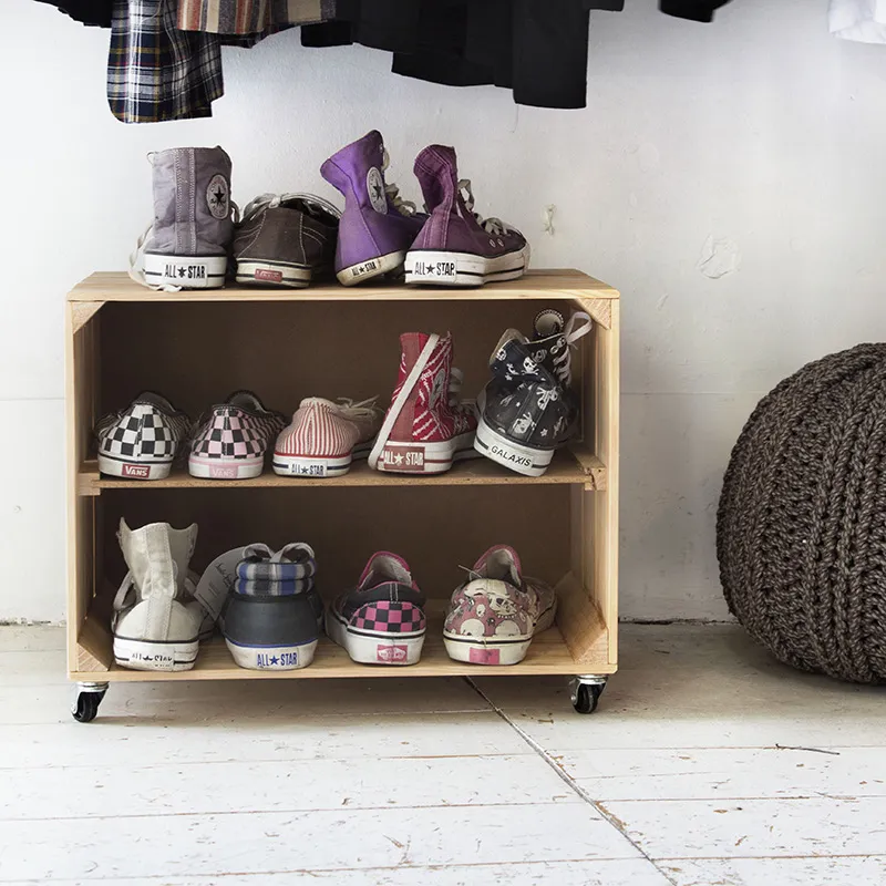 Rangement à chaussures Naturel - 40x32x50cm-0