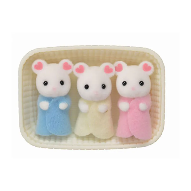 Triplés souris marshmallow & couffin - 4pcs-0