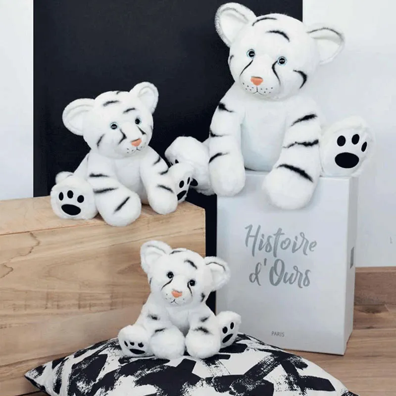 Peluche Bébé Tigre Blanc - 35cm-4