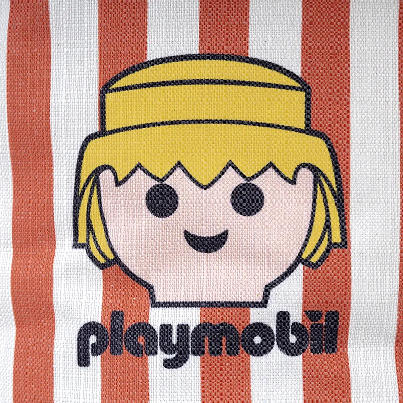 Panier à Linge Playmobil Rayures Rouge - 50x40x40cm-1