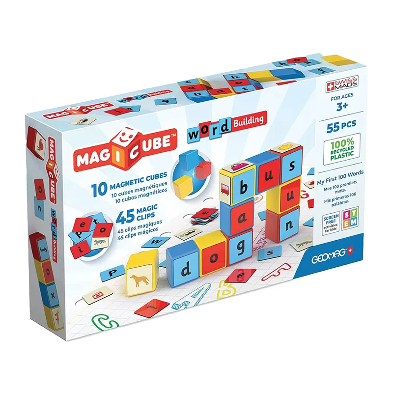 10 Cubes magnét. Word Building 55pcs - 3+-0