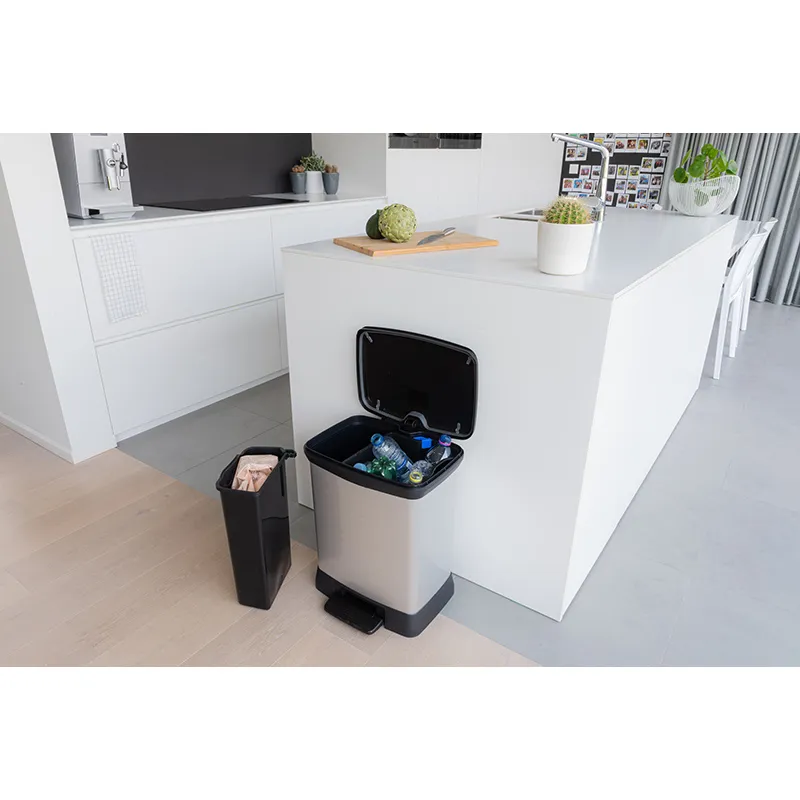 Poubelle de tri Decobin duo 70% recyclé Métal - 10/18L-4