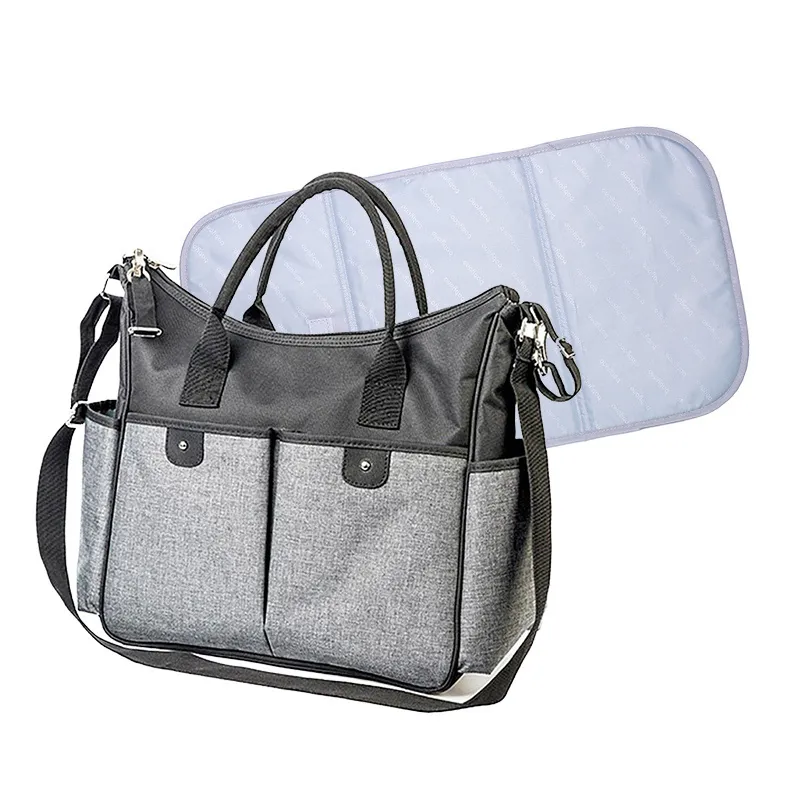 Sac à langer + Tapis So City - Noir-0