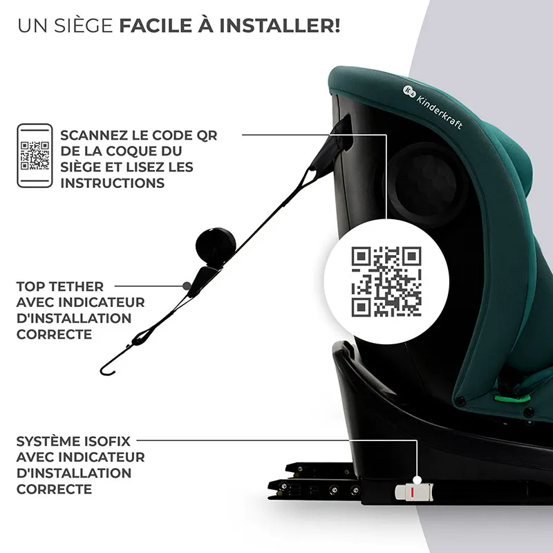 Siège-auto 360° I-Grow i-Size/Isofix 40-150 cm - Vert-12