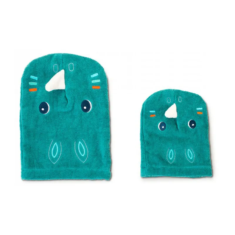 2 Gants de toilette marionnette Marius le rhino - 6m+-0