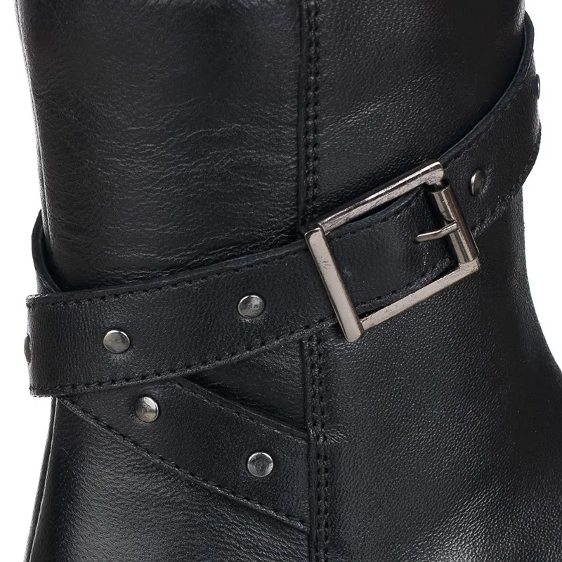 Bebeboutik Rangers zippees Clementine Cuir Noir