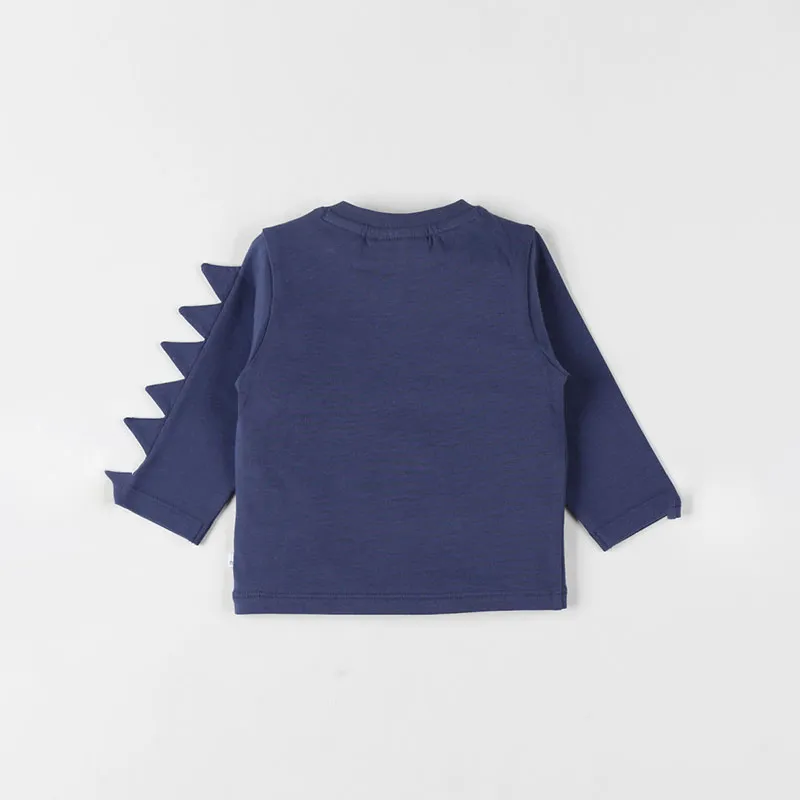 T-shirt ML Dinos - Bleu marine-1