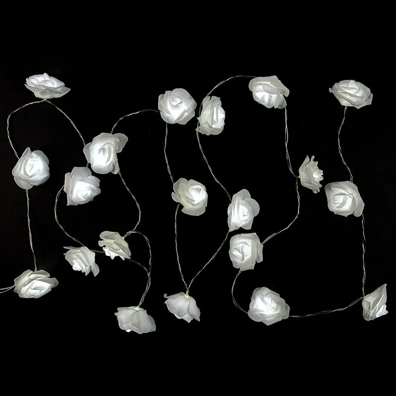 Guirlande 20 Roses LED Blanc - 3,5m-3