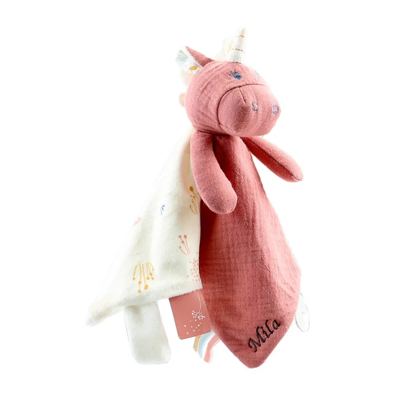 Doudou Mousseline Lina L&J - 27x27x7cm-5