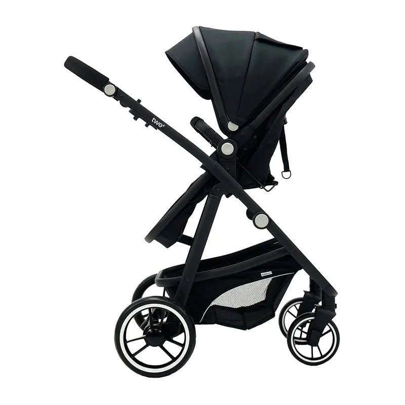 Duo Poussette convertible Two+2 + Coque Noir - 0m+-2