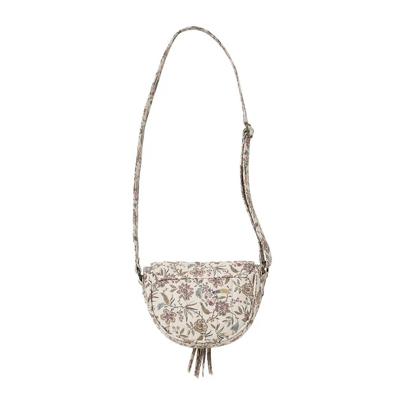 Sac fille imprimé fleuri - Beige-1