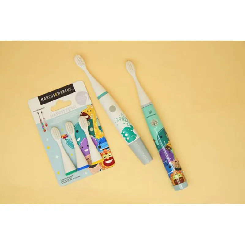 3 Têtes de brosse à dents Rose/Vert/Gris - 36m+-2