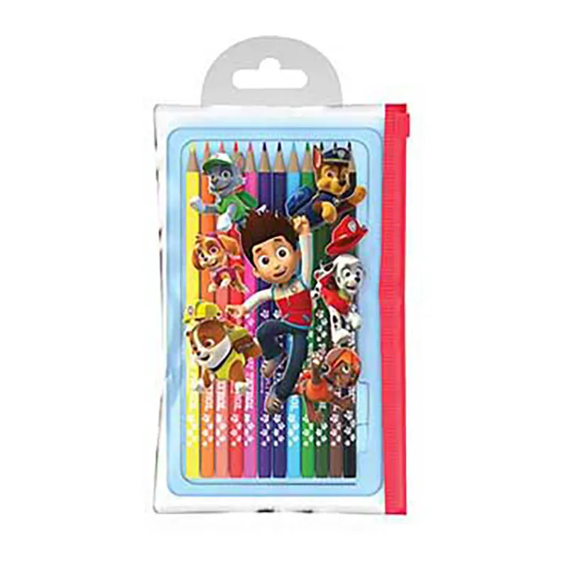Crayons de couleur Pat'Patrouille Rouge 12pcs - 36m+-0