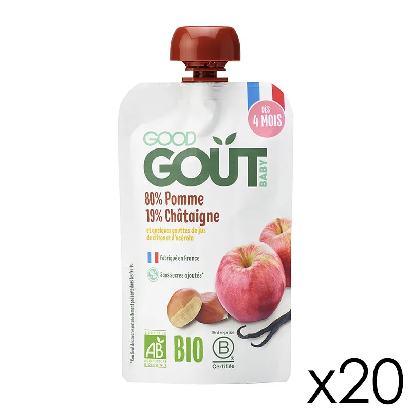 20x120g Gourde Pomme Châtaigne - 4m+-0