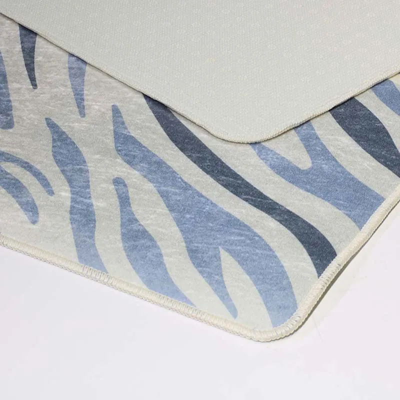 Tapis Enfant Zèbre Bleu - Plusieurs dim. dispos-2