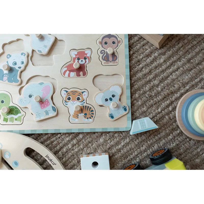 Puzzle à boutons Animaux Wildies 8pcs - 18m+-13