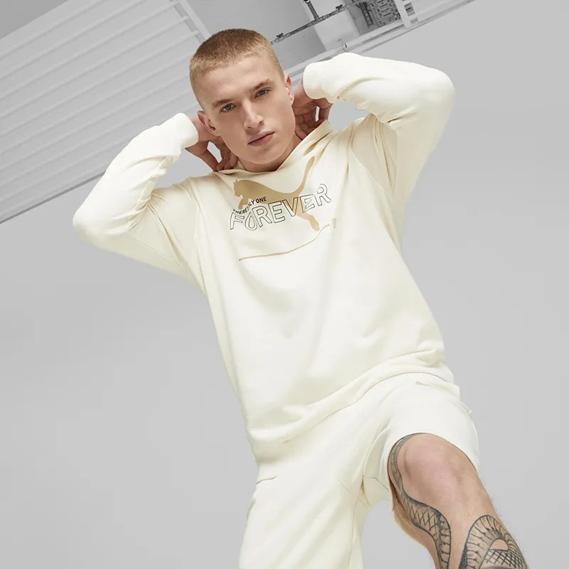 Sweat à capuche Homme Essential Puma - Beige-1